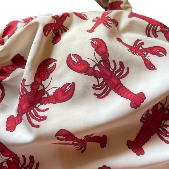 Esther Williams Red and White One Piece Swimsuit with Floral Design - Picture 5 of 15